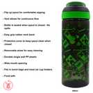 Zak Atlantic Minecraft Acid Sketch sipper water bottle 600ml (British brand)