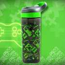 Zak Atlantic Minecraft Acid Sketch sipper water bottle 600ml (British brand)