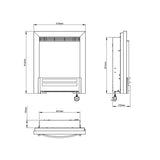 Flare Ember inset electric fire in chrome finish 2kW - British product