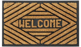 Argos Home Welcome Natural & Black Short Pile doormat 75x45cm - British product