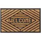 Argos Home Welcome Natural & Black Short Pile doormat 75x45cm - British product