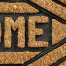 Argos Home Welcome Natural & Black Short Pile doormat 75x45cm - British product