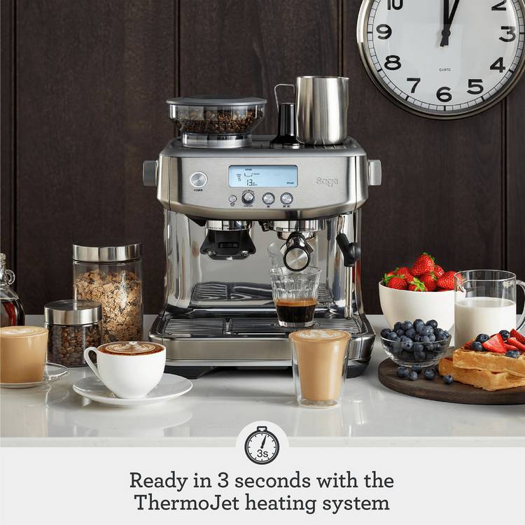Sage Barista Pro espresso coffee machine stainless steel, imported from the UK