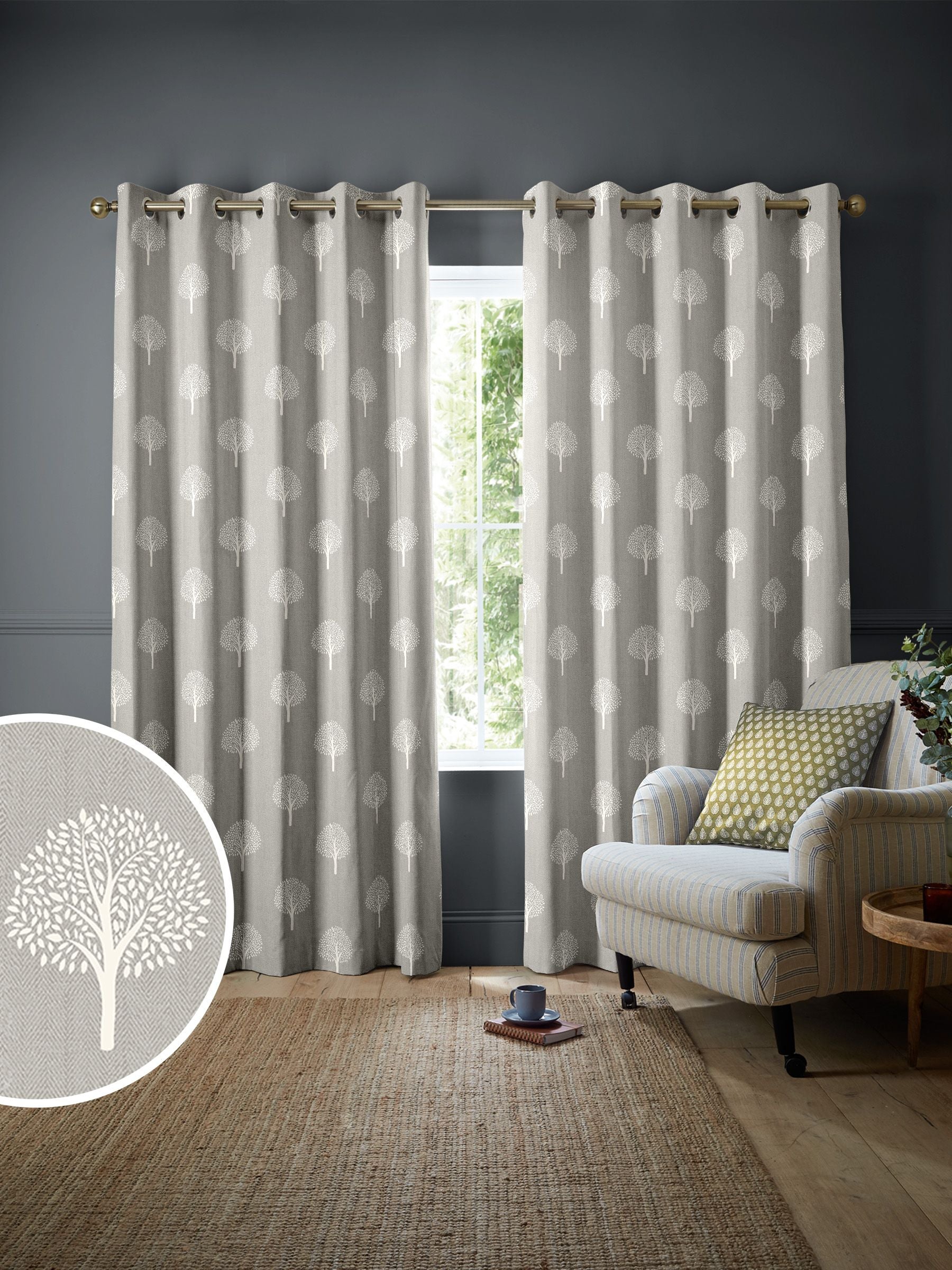 Rideaux sur mesure Arbre aux Ifs de Emily Bond, version UK