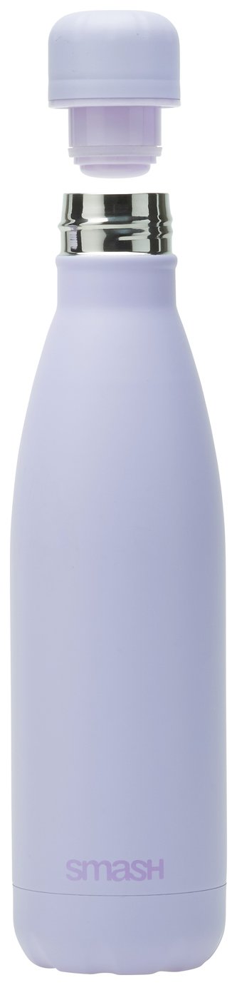 Smash Lilac stainless steel water bottle 500ml (British brand)