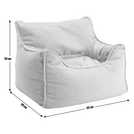 Kaikoo kids single chair boucle bean bag pink, UK version