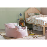 Kaikoo kids single chair boucle bean bag pink, UK version