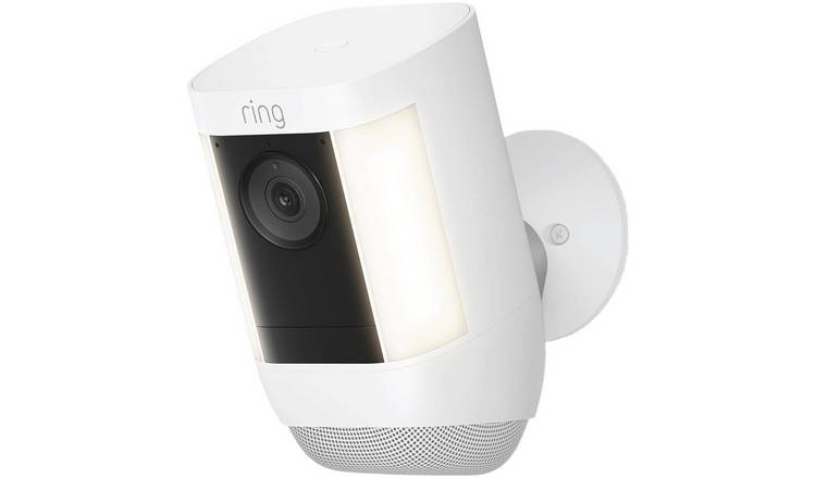 Ring Spotlight Cam Pro battery security camera white - British product