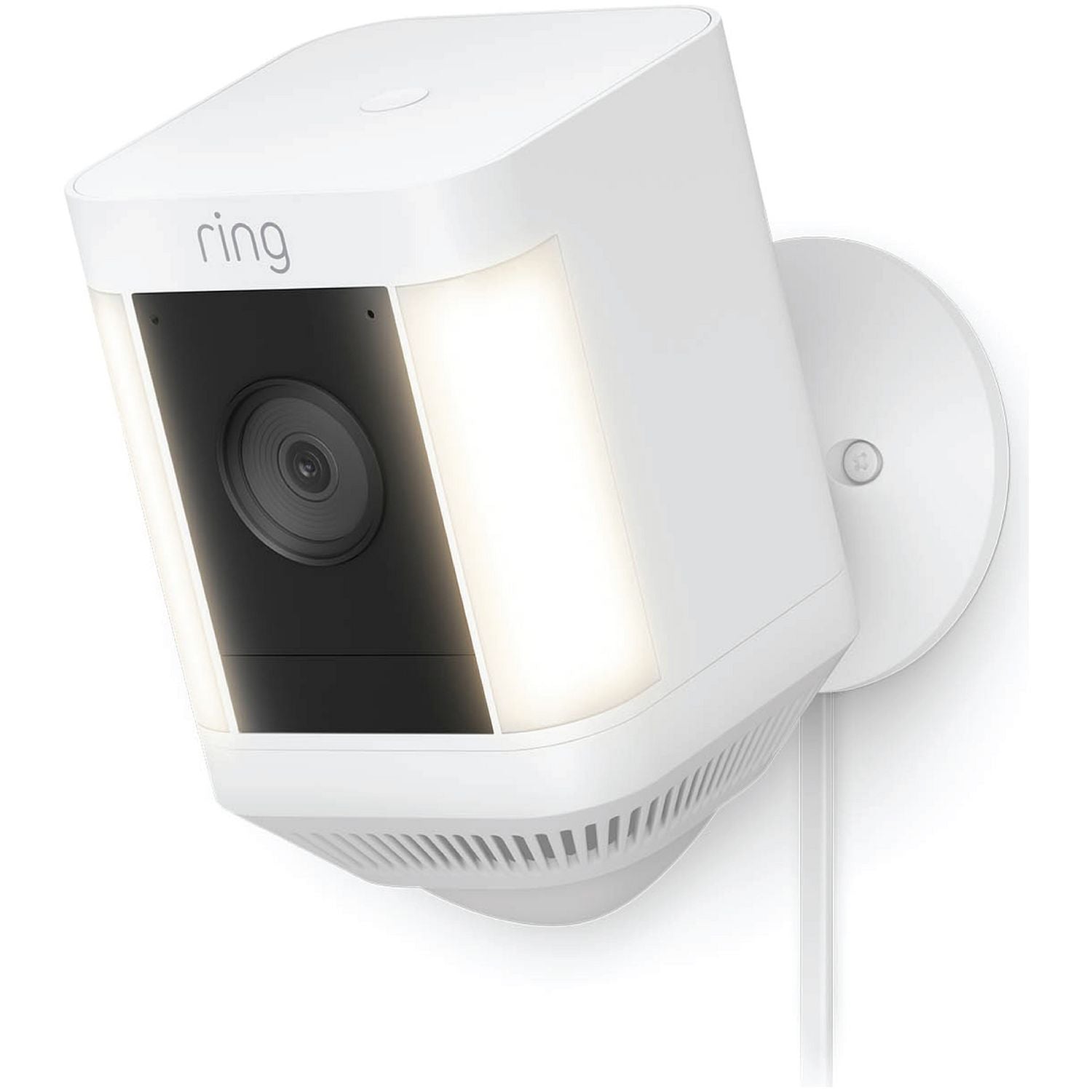 Ring Spotlight Cam Plus plug-in security camera white, imported from the UK