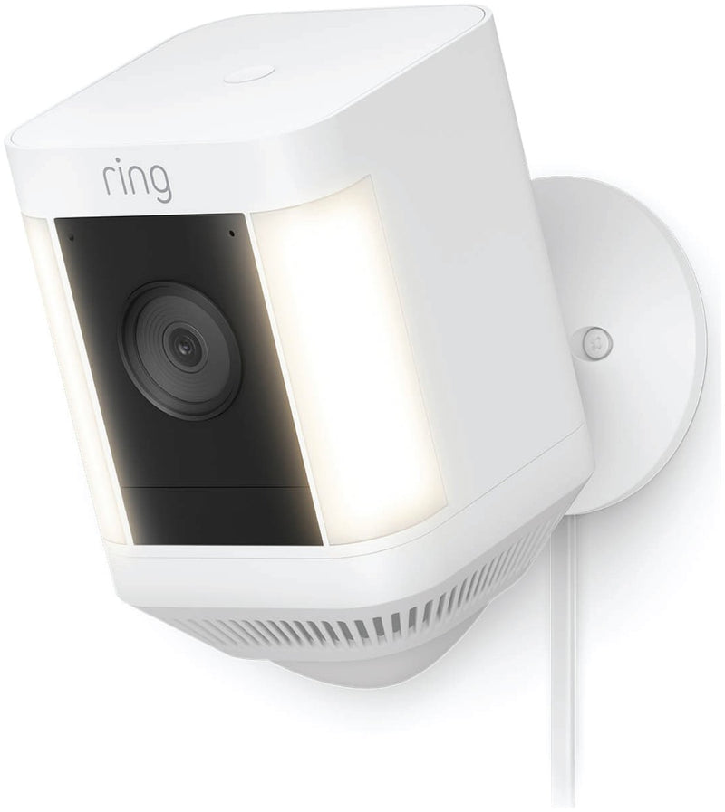 Ring Spotlight Cam Plus plug-in security camera white, imported from the UK