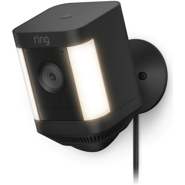 Ring Spotlight Cam Plus security camera in black, imported from the UK