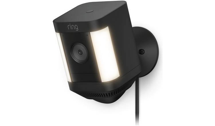 Ring Spotlight Cam Plus security camera in black, imported from the UK
