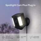 Ring Spotlight Cam Plus security camera in black, imported from the UK
