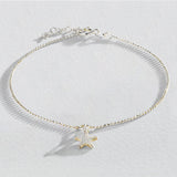 Revere sterling silver anklet with sea star charm, imported from the UK
