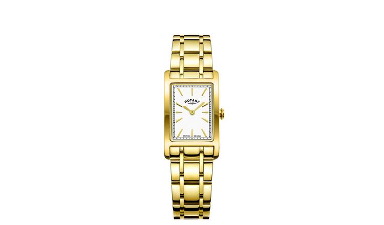 Rotary ladies gold bracelet watch white dial - imported from the UK