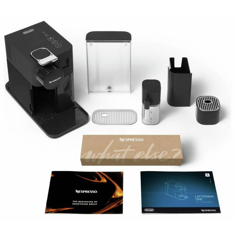Nespresso Lattissima One De'Longhi pod coffee machine black, imported from the UK