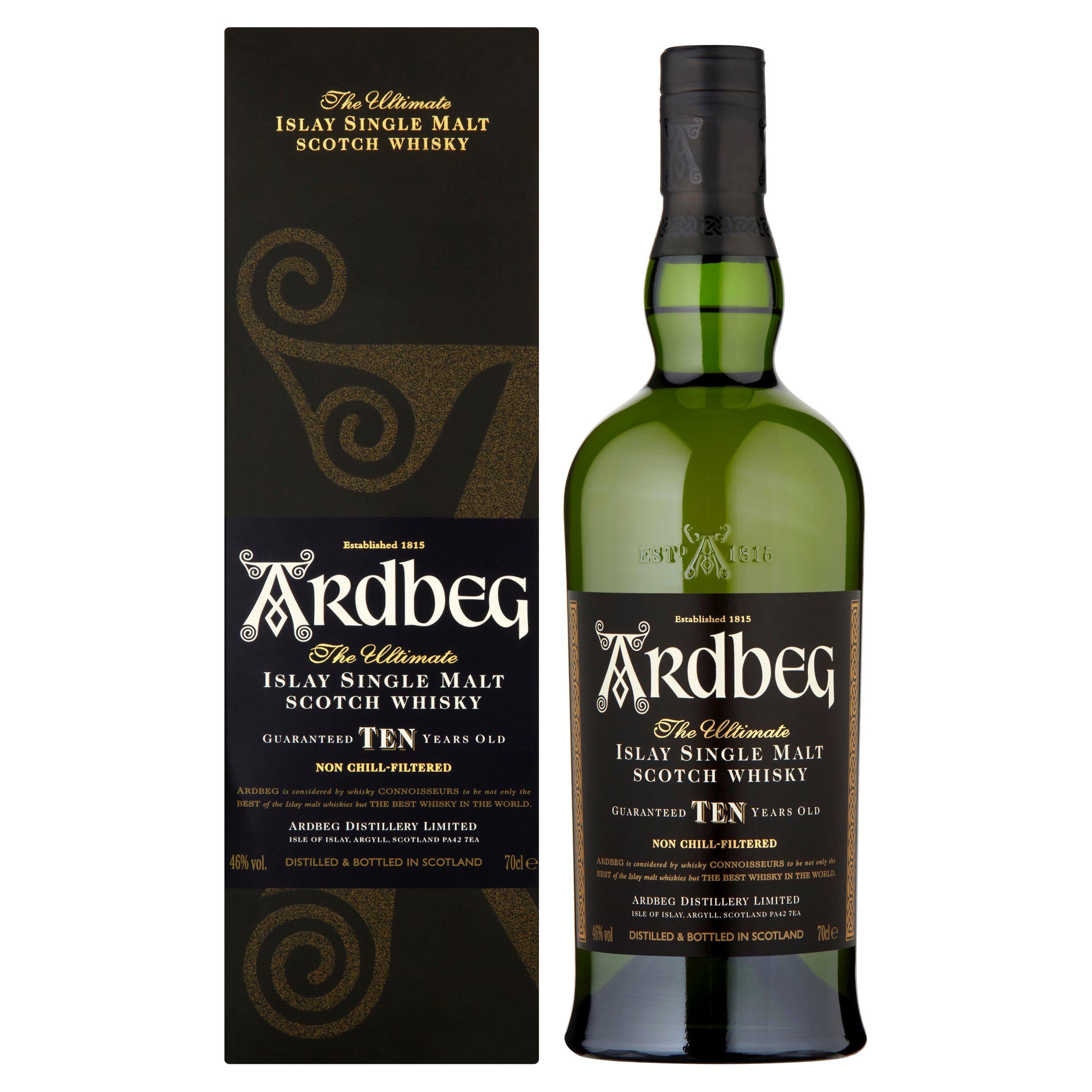 Ardbeg 10 Years Old Single Malt Islay Scotch Whisky 70cl All spirits & liqueurs Sainsburys   