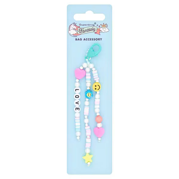 Fantasy Bead Keychain Clip 4 designs - British product