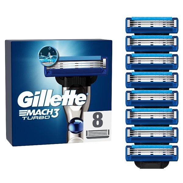 Gillette Mach3 Turbo Men’s Razor Blade Refills, 8 Count GOODS Superdrug   