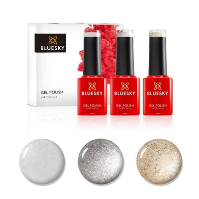 Bluesky Mini Trio Set Metallic Sheen Gel Nail Polish 5ml x 3