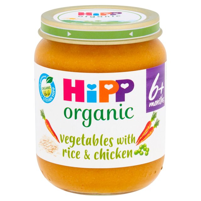 HiPP Organic Vegetables with Rice & Chicken Baby Food Jar 6+ Months    125g GOODS M&S   