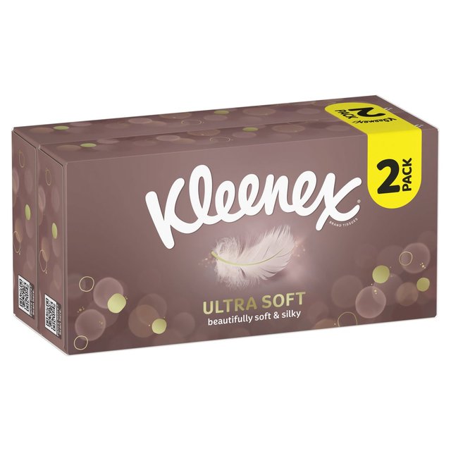 Kleenex Ultra Soft Facial Tissues - Twin Box   2 x 64 per pack GOODS M&S   