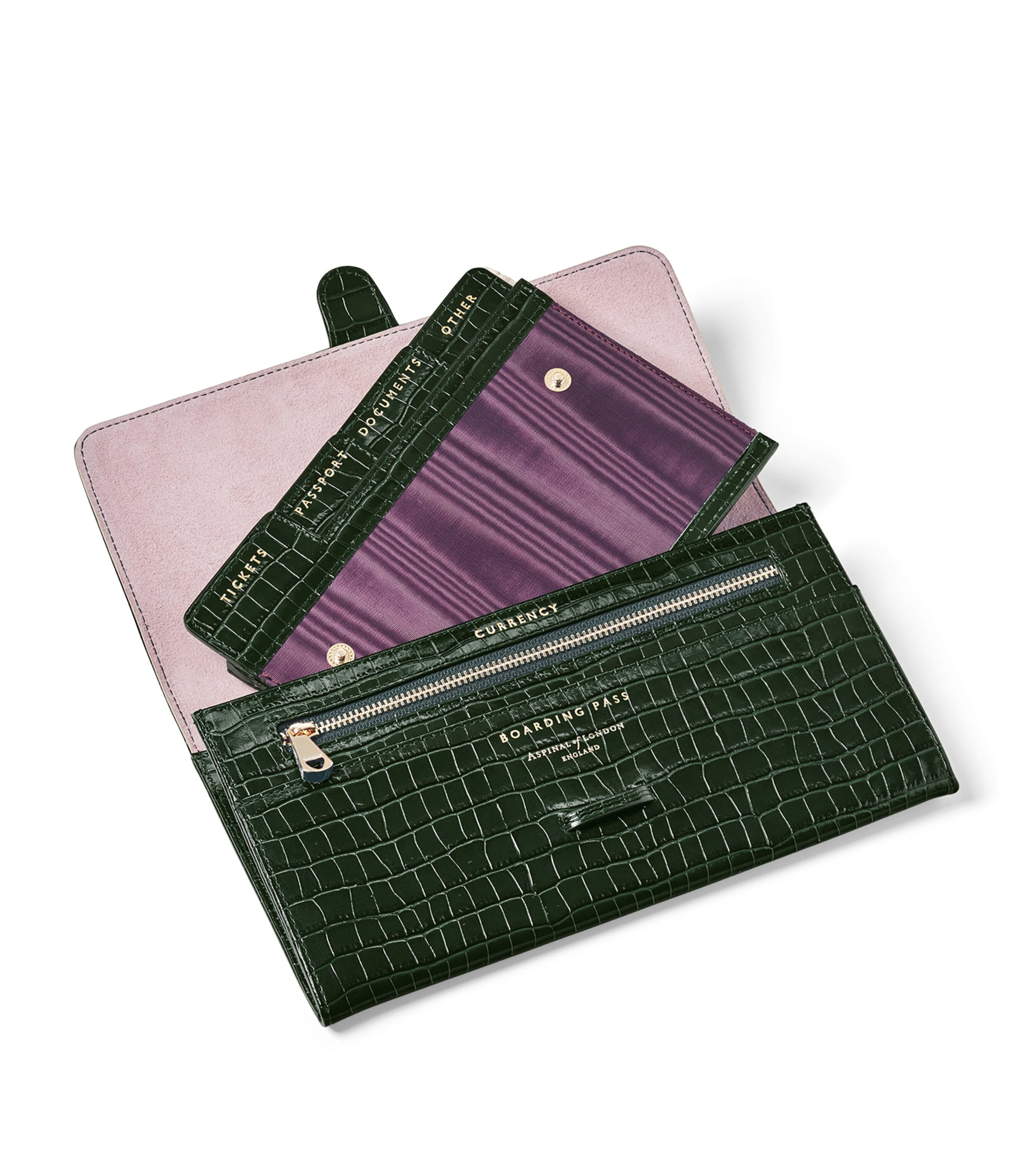 Aspinal Of London leather travel wallet - British product