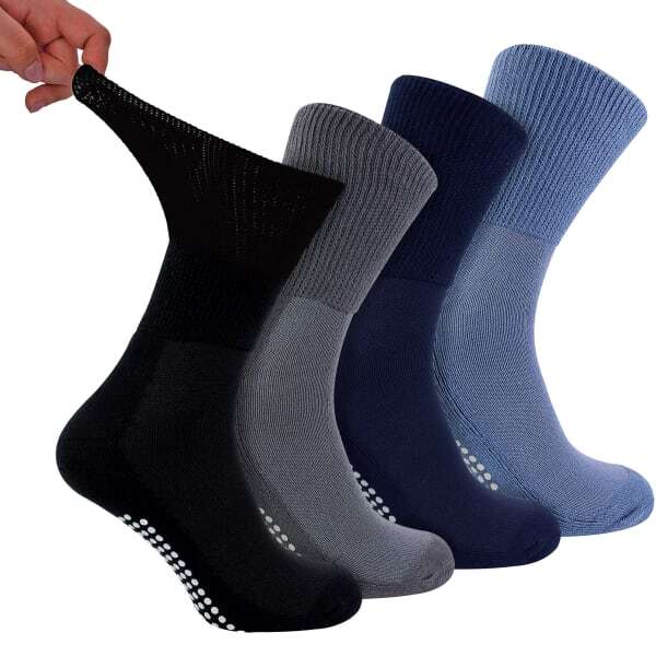 Dr.Socks bamboo diabetic socks with grips 4-pack - British product