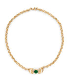 L'Atelier Nawbar yellow gold malachite diamond necklace, UK version