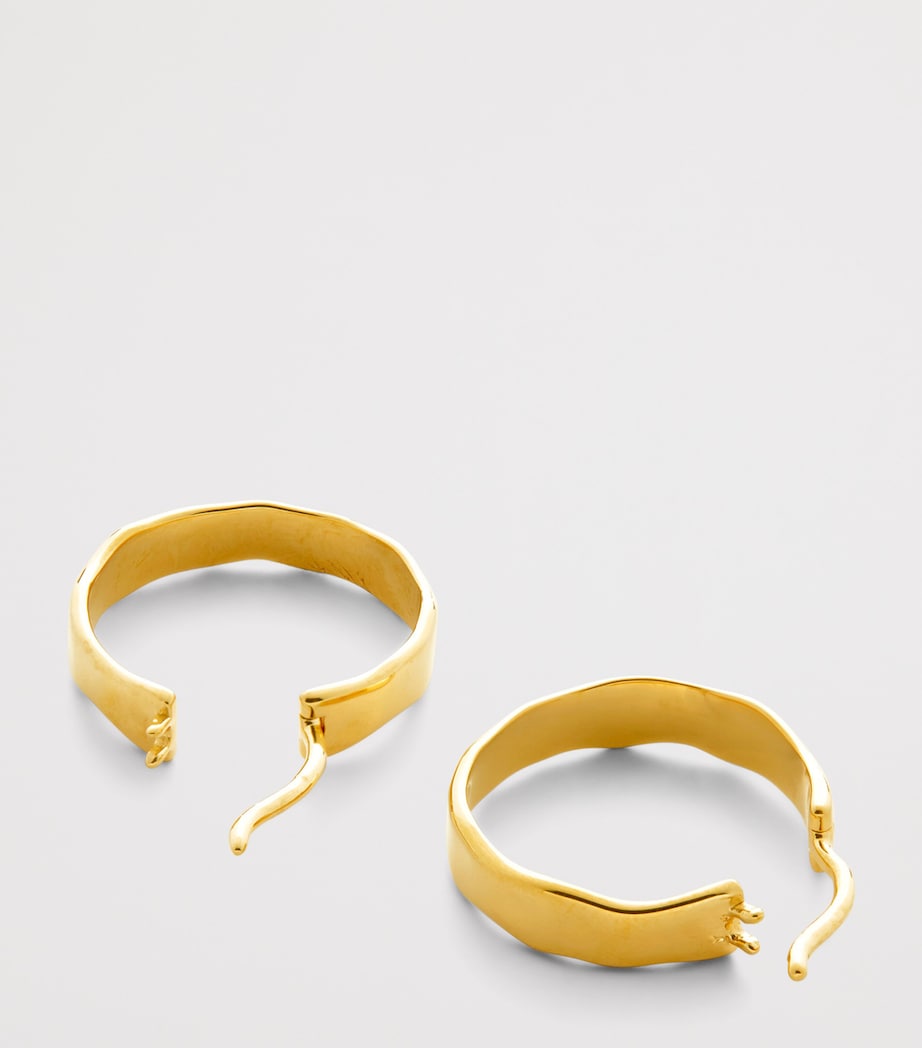 Monica Vinader small gold vermeil hoop earrings, UK version