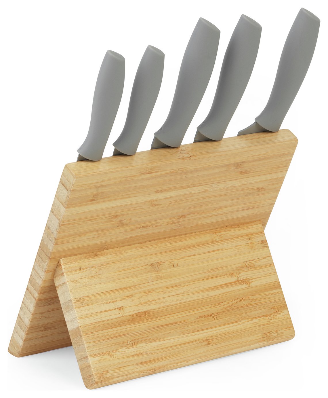 Russell Hobbs grey knife block set imported from the UK