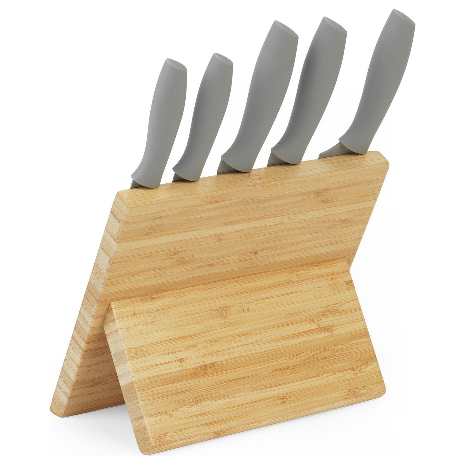 Russell Hobbs grey knife block set imported from the UK