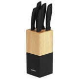 Salter 5 piece knife block set black (British brand)