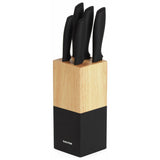 Salter 5 piece knife block set black (British brand)
