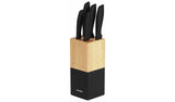Salter 5 piece knife block set black (British brand)