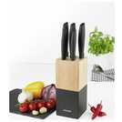 Salter 5 piece knife block set black (British brand)