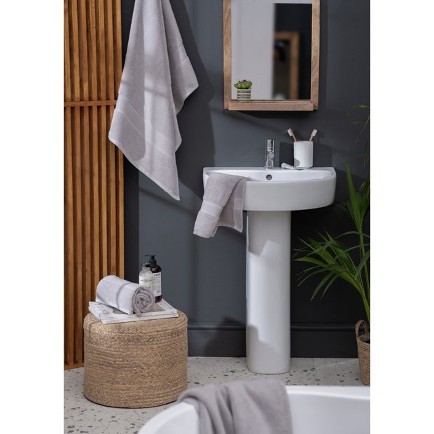 Habitat Cotton Supersoft Silver Towel Bale 4 Piece, UK version