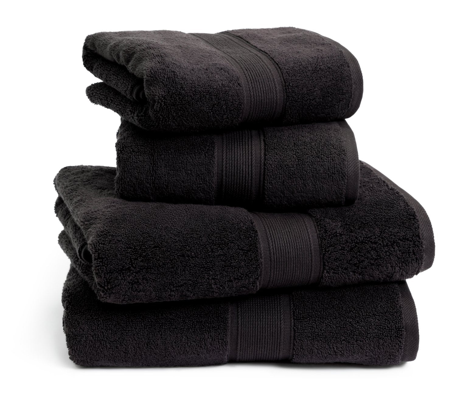 Habitat cotton supersoft black towel bale 4 piece, UK version