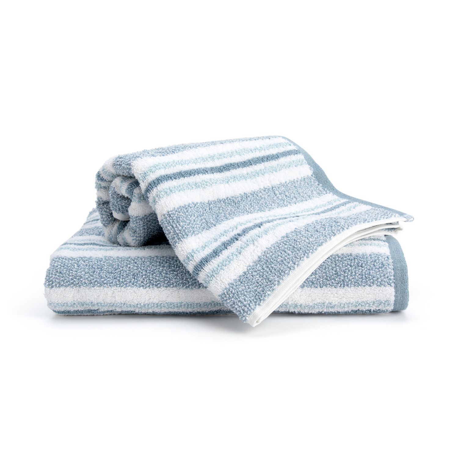 Habitat Coastal Stripe Blue & White 4 piece towel bale, UK version