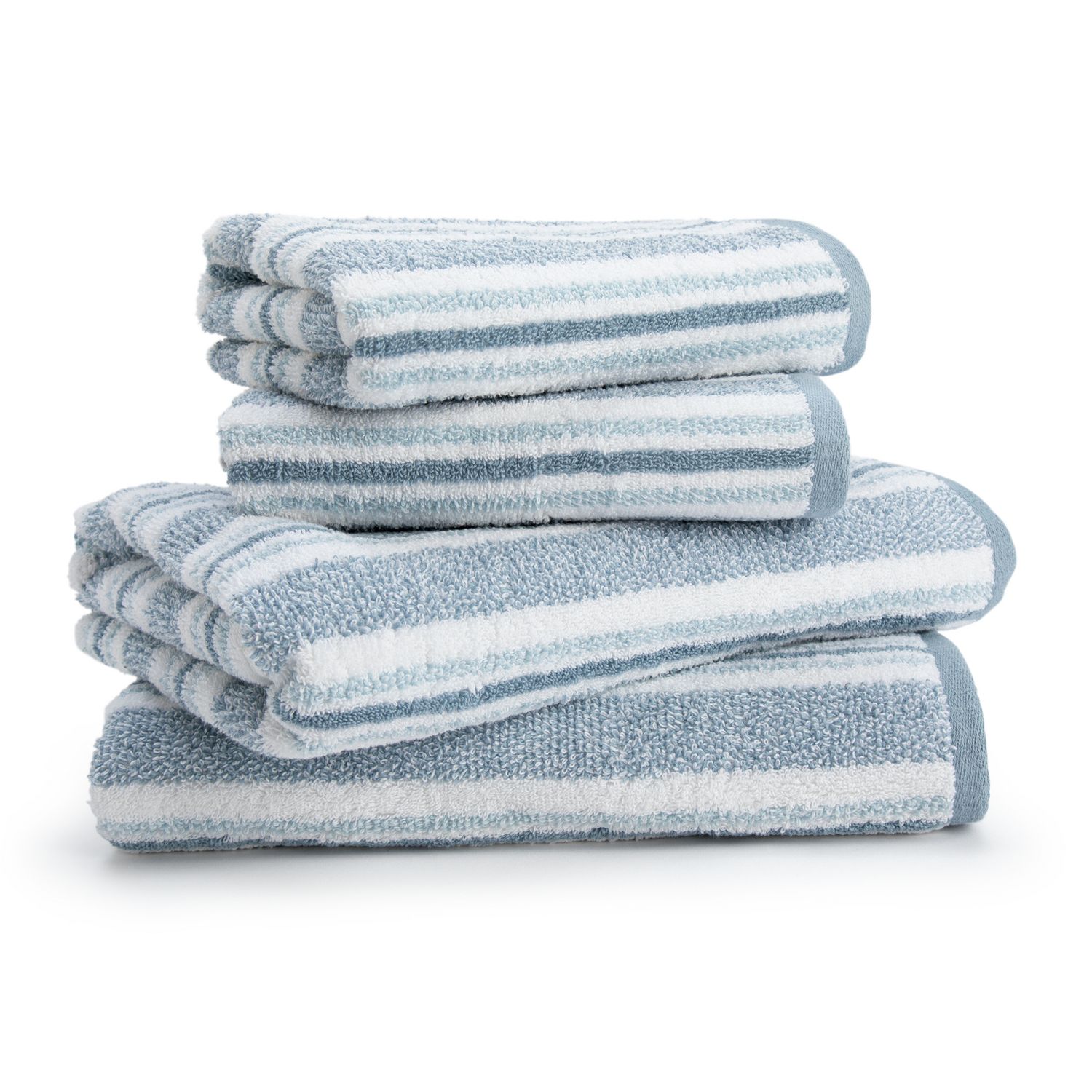 Habitat Coastal Stripe Blue & White 4 piece towel bale, UK version