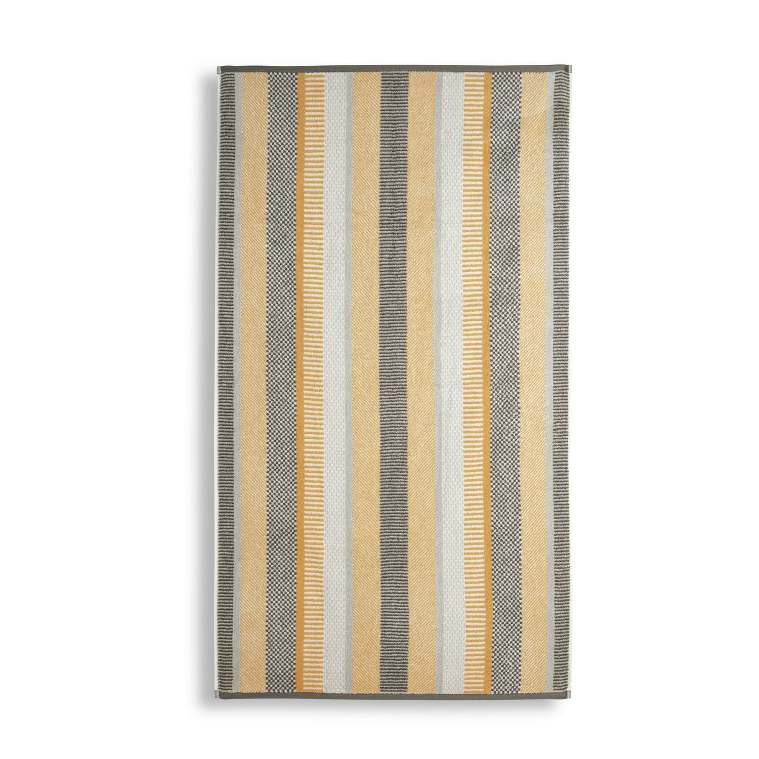 Habitat horizontal stripe mustard towel set 4 piece, UK version