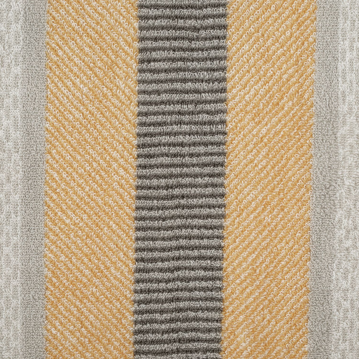 Habitat horizontal stripe mustard towel set 4 piece, UK version