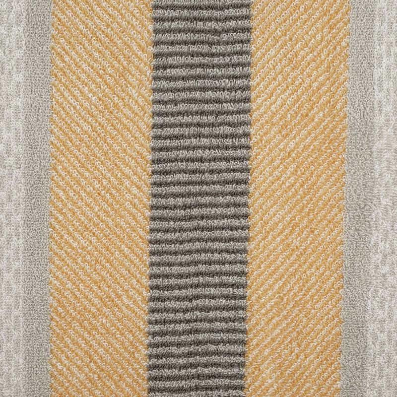 Habitat horizontal stripe mustard towel set 4 piece, UK version