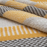 Habitat horizontal stripe mustard towel set 4 piece, UK version