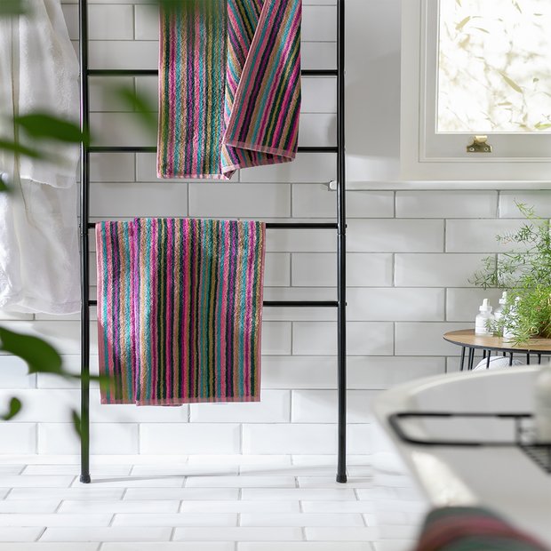 Habitat Bright Stripe multicoloured 4 piece towel bale, UK version