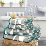 Habitat Geo Shape blue and grey towel bale 4 piece, UK version