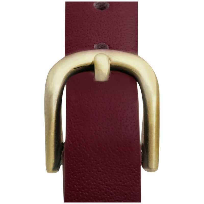 Limit ladies gold-tone burgundy faux leather watch - British product