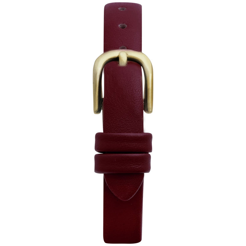 Limit ladies gold-tone burgundy faux leather watch - British product