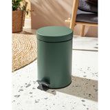 Home pedal bin dark green 3 litre, imported from the UK