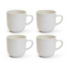 Habitat set of 4 matte white stoneware mugs with 420ml capacity, UK version